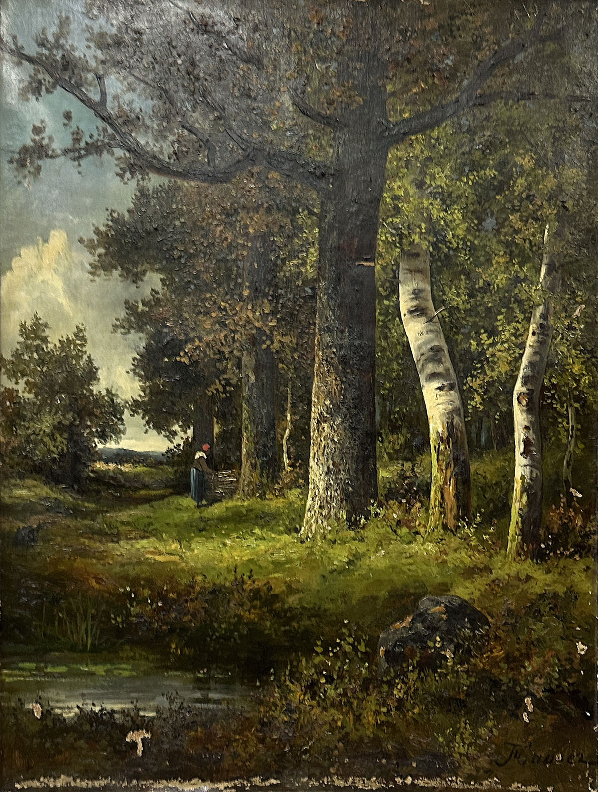 LARGE EUROPEAN LANDSCAPE PAINTING