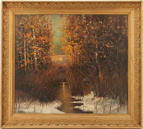 LARGE EUROPEAN SCHOOL SIGNED O/C