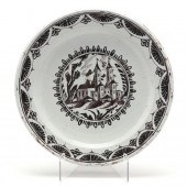LARGE FAIENCE SERVING PLATTER