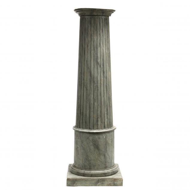LARGE FAUX-MARBLE DORIC COLUMN