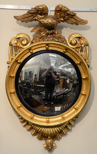 LARGE FEDERAL CARVED AND GILTWOOD