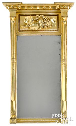 LARGE FEDERAL GILTWOOD PIER MIRROR,
