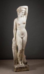 LARGE FIGURAL CARRARA MARBLE F