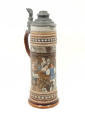 LARGE FIGURAL TAVERN METTLACH