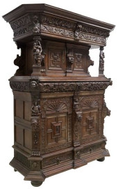 LARGE FLEMISH CARVED OAK FIGUR