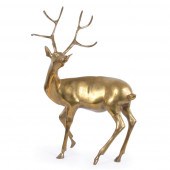 LARGE FLOOR STANDING BRASS FIG