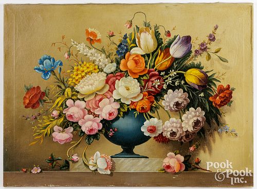 LARGE FLORAL STILL LIFELarge oil on