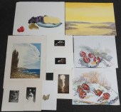 Large folio of eleven works to