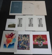 Large folio of ten prints, to