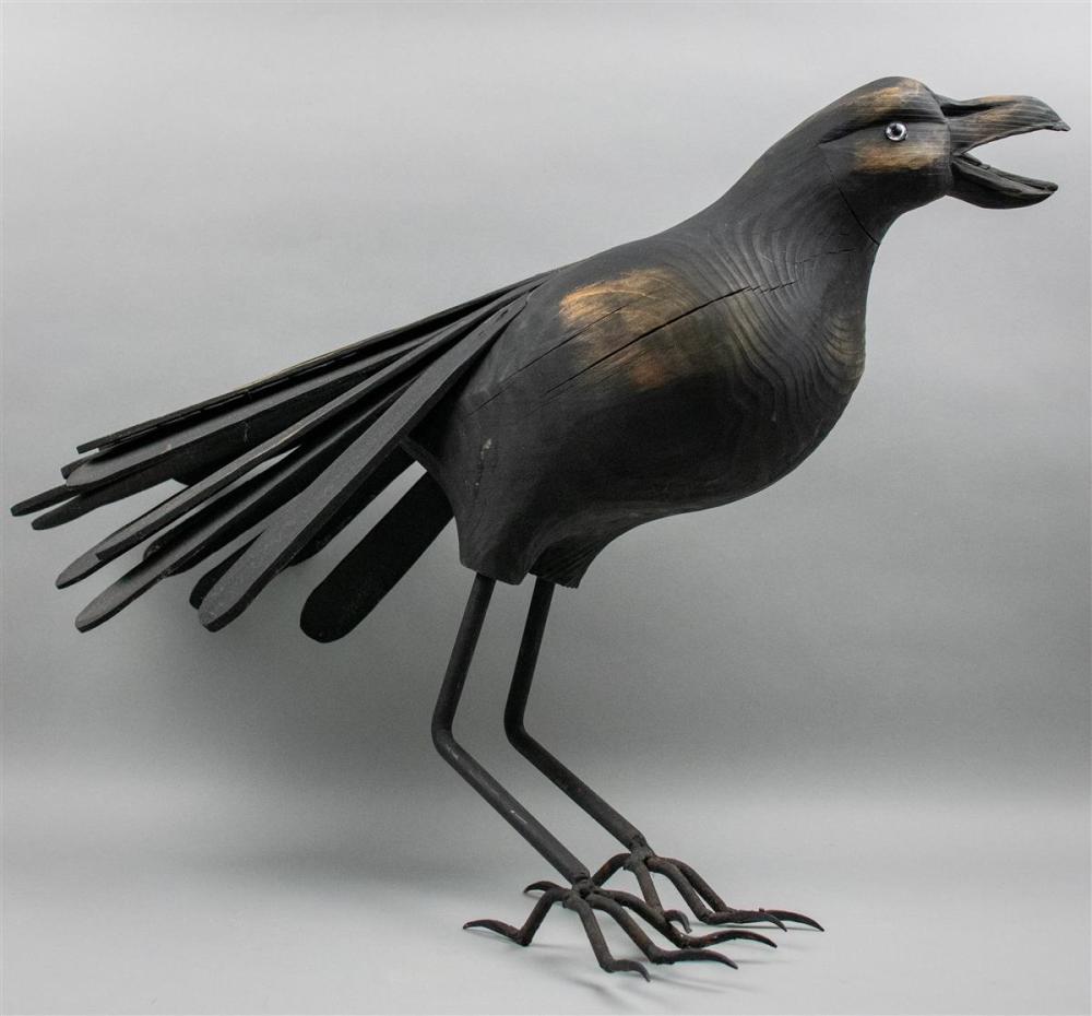 LARGE FOLK ART CARVED AND PAINTED