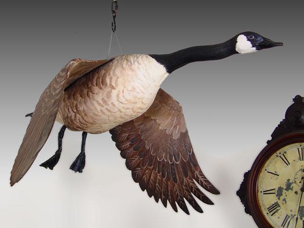 LARGE FOLK ART CARVED CANADIAN