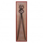 LARGE FOLK ART IRON FORCEPS AN