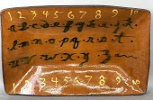 LARGE FOLK ART REDWARE SLIP DE