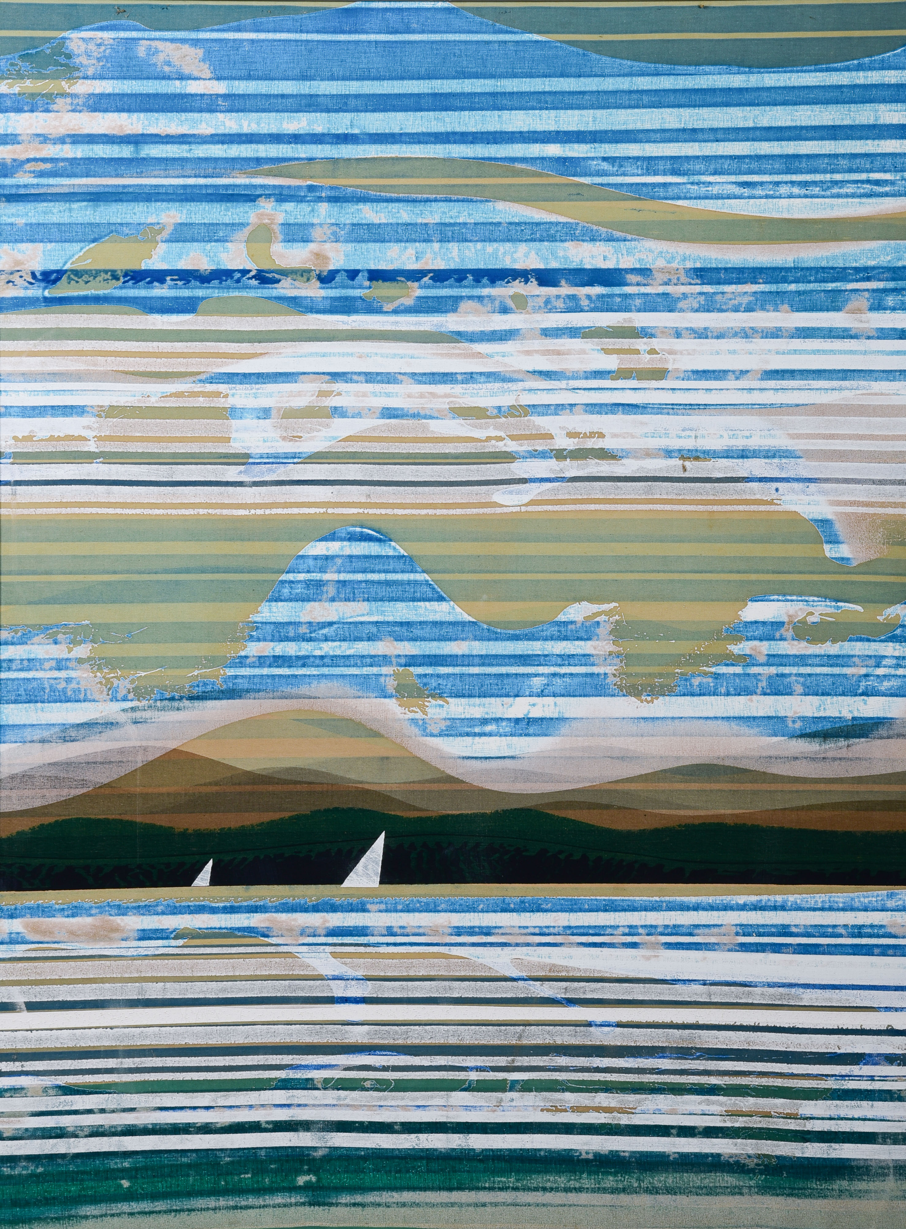 Large format abstract silkscreen,