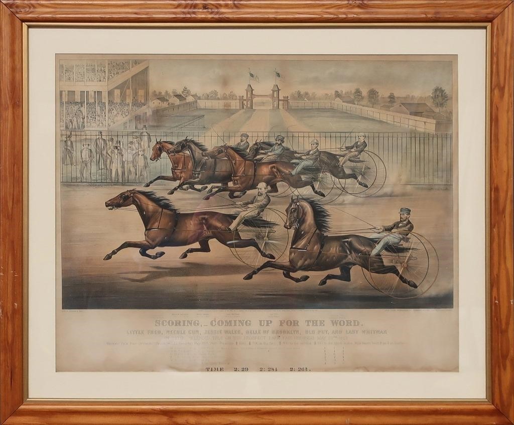 Large framed and matted Currier &