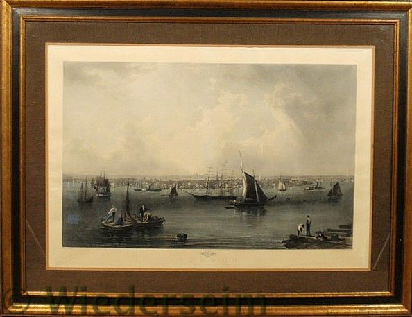 Large framed and matted engraved