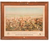 Large framed and matted lithog