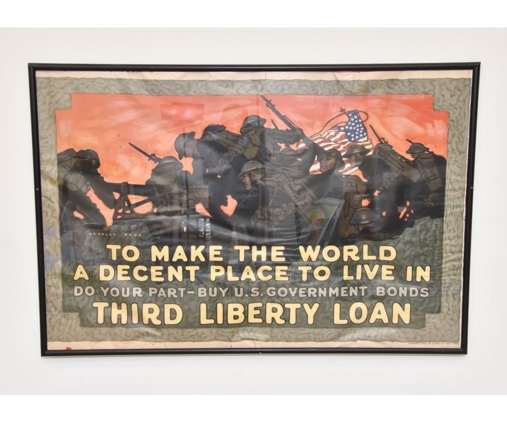 Large framed and matted WWI