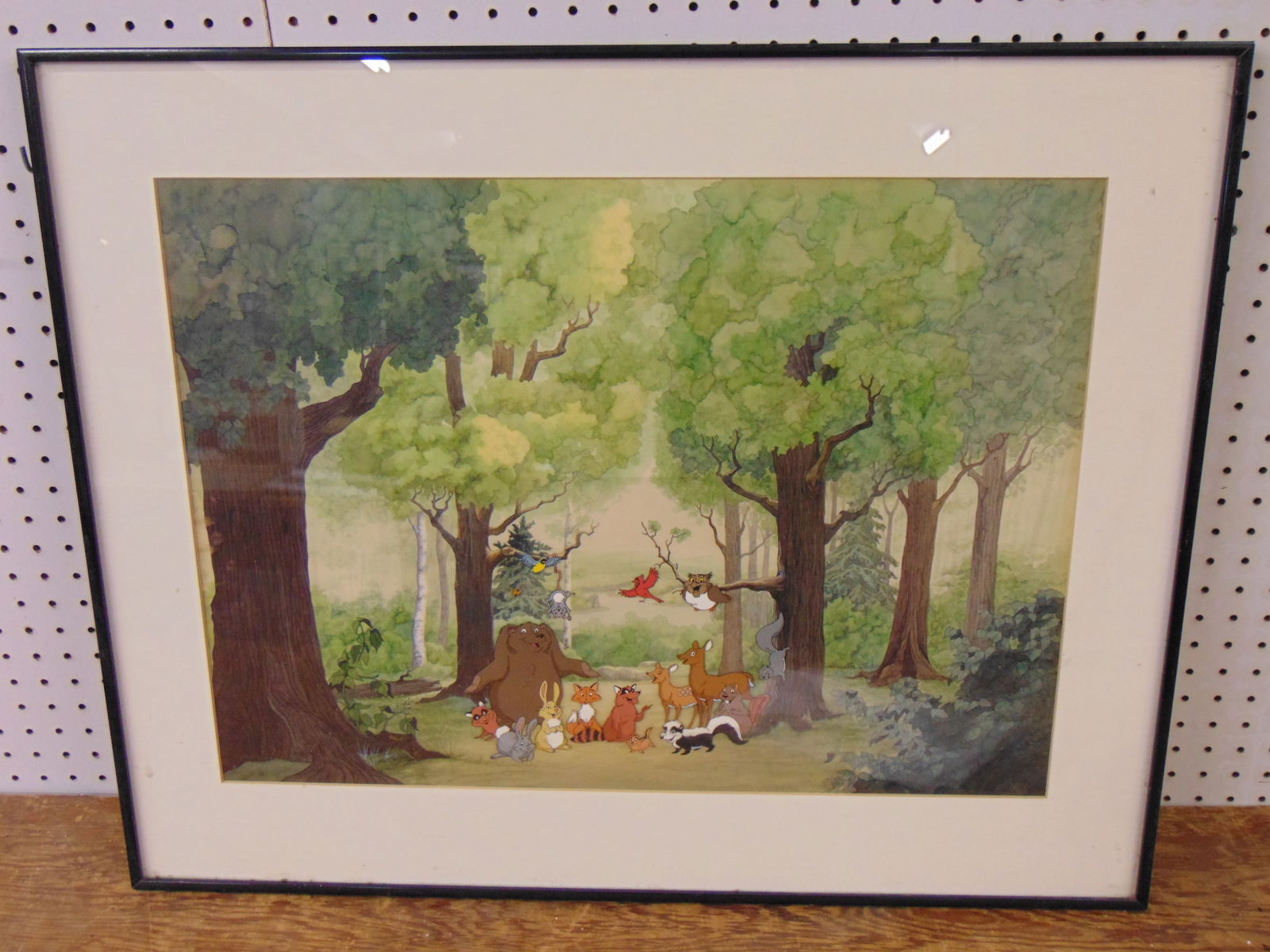 LARGE FRAMED CARTOON CELL,