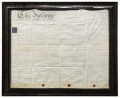 LARGE FRAMED INDENTURE WAX SEA