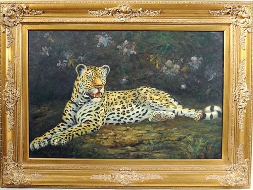 LARGE FRAMED "LEOPARD" O/C"Leopard"