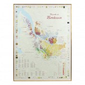 LARGE FRAMED MAP OF BORDEAUX,