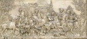LARGE FRAMED METAL REPOUSSE ME