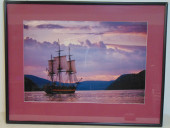 LARGE FRAMED PHOTOGRAPH, SANTA