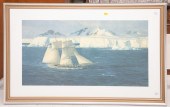 LARGE FRAMED PRINT OF AN AMERI