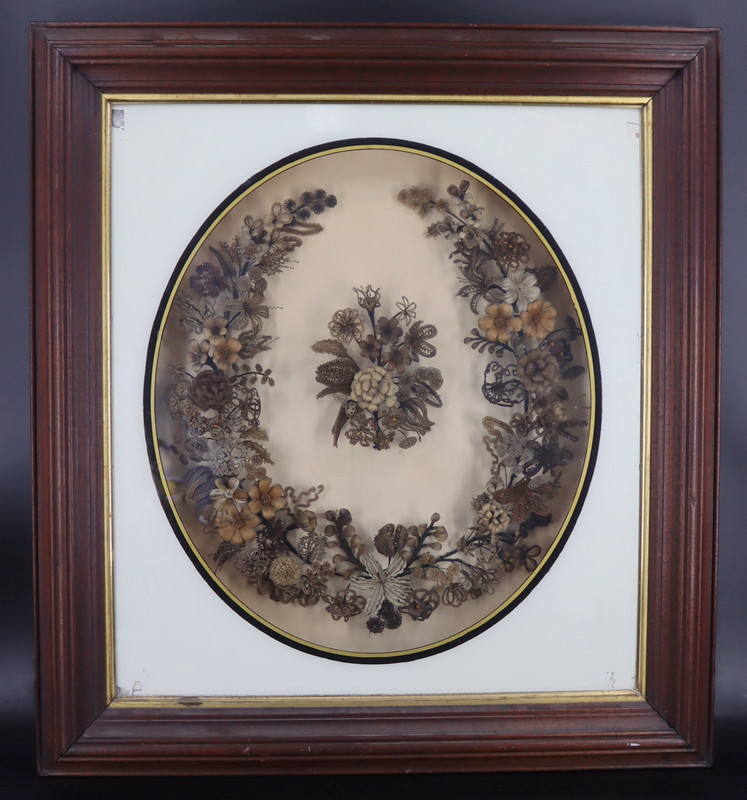 LARGE FRAMED VICTORIAN MOURNING