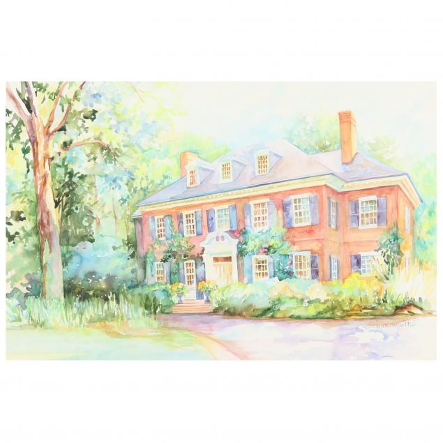 LARGE FRAMED WATERCOLOR OF