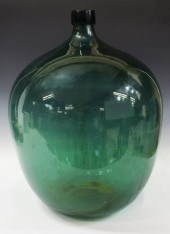 LARGE FRENCH AQUAMARINE GLASS