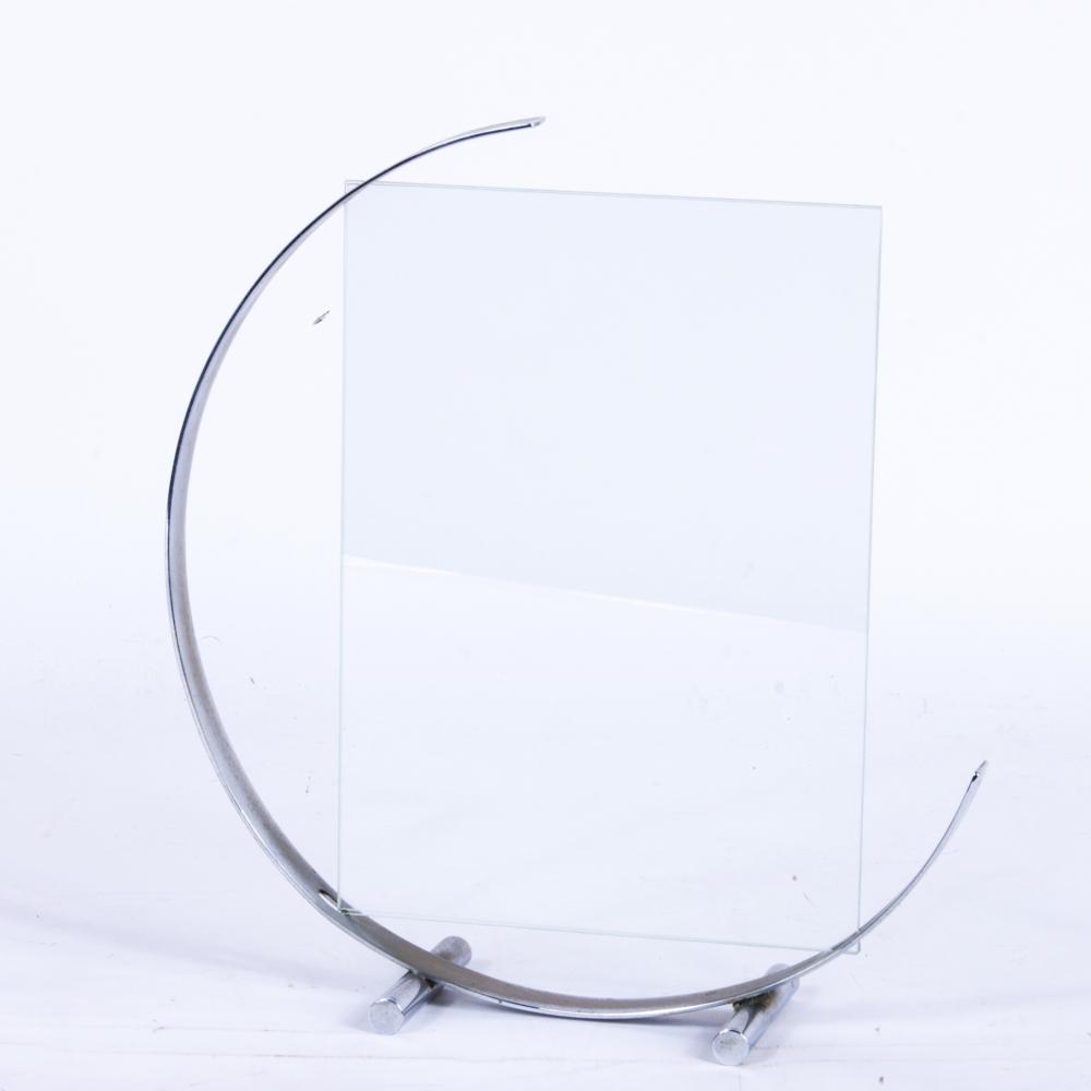 LARGE FRENCH ART DECO CHROME HALF