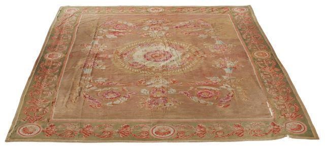 LARGE FRENCH AUBUSSON STYLE RUG,