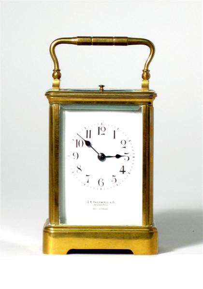Large French brass and glass
