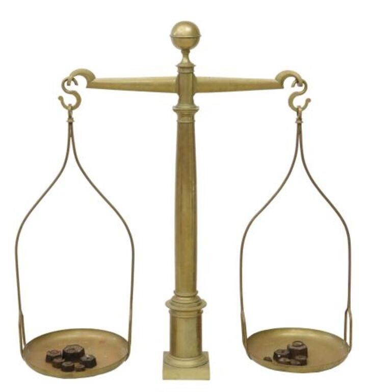 LARGE FRENCH BRASS BALANCE