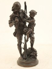 LARGE FRENCH BRONZE FIGURE, SI