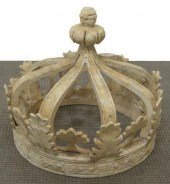 LARGE FRENCH CARVED WOOD ARCHI