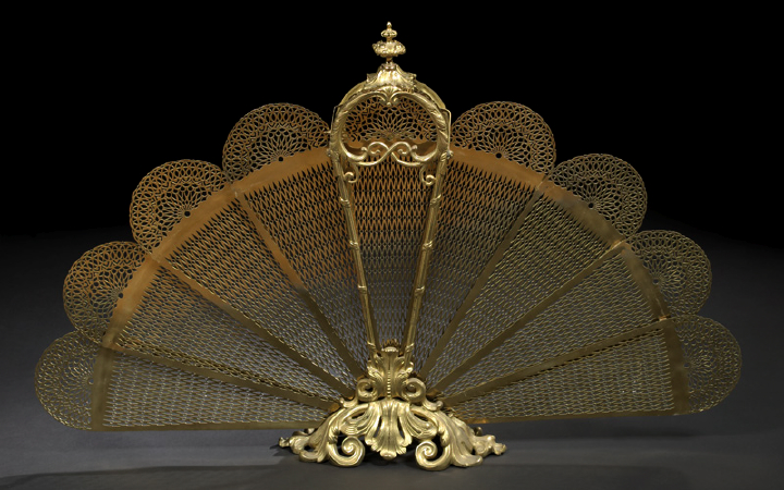 Large French Cast and Cut Brass