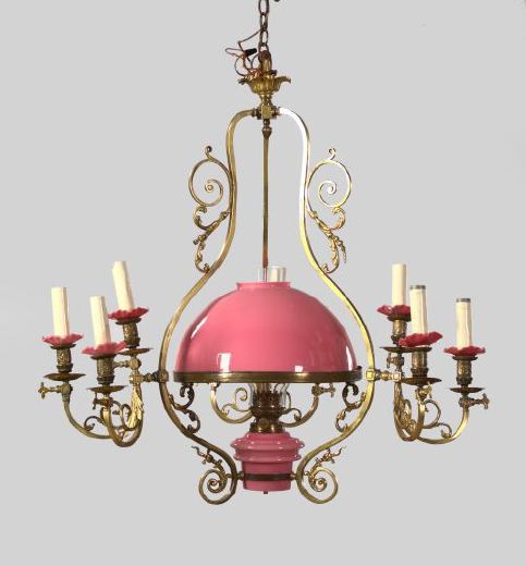 Large French Cast-Brass Ten-Light