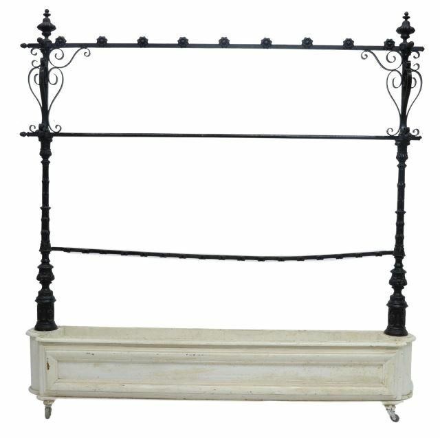 LARGE FRENCH CAST IRON HALL TREE