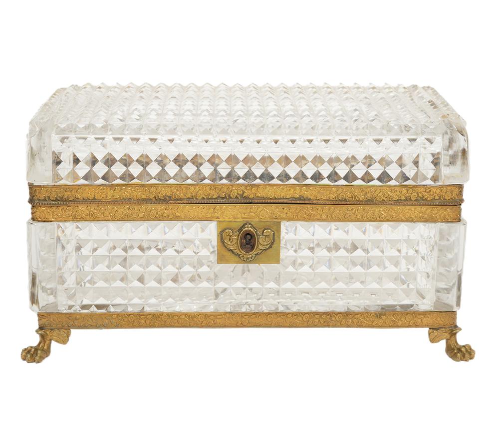 LARGE FRENCH CUT CRYSTAL BRONZE