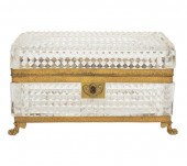 LARGE FRENCH CUT CRYSTAL BRONZ