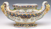 LARGE FRENCH DESVRES FAIENCE J