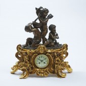Large French Gilt and Patinate