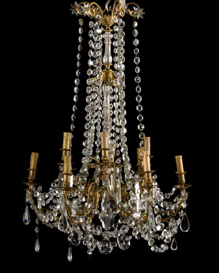Large French Gilt-Brass and Cut