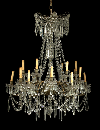 Large French Gilt-Brass and Cut