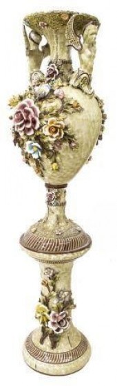 LARGE FRENCH GLAZED CERAMIC ST