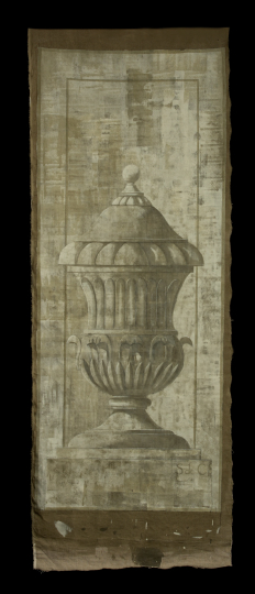 Large French Grisaille-Painted