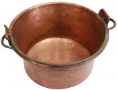 LARGE FRENCH HAMMERED COPPER P